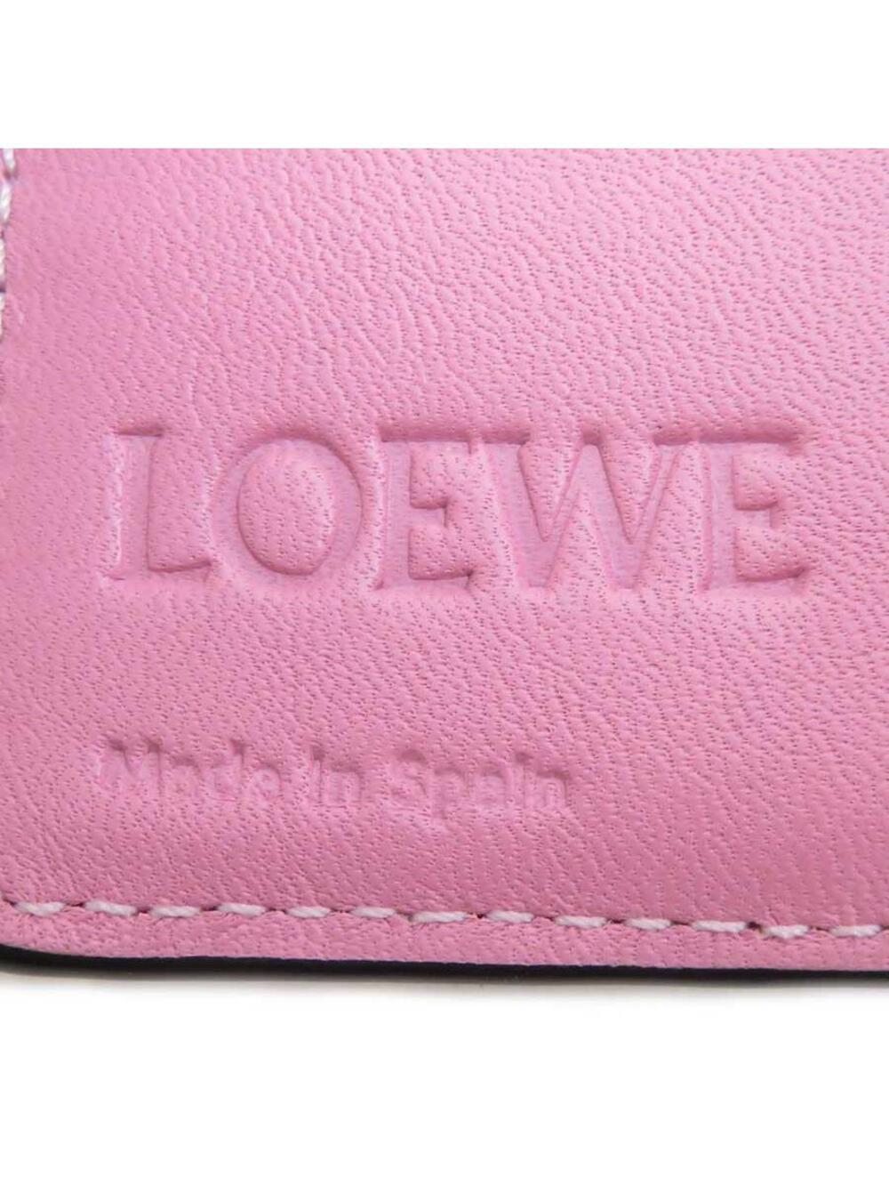 Auth Loewe Anagram Bifold Wallet Pink #338018L29B - Picture 7 of 8
